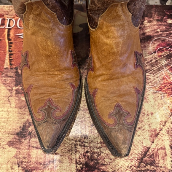 RARE OLD GRINGO GOLONDRITA INLAY BOOTS | COWBOY WESTERN | BUTTERCUP GOLONDRINA - Picture 9 of 15